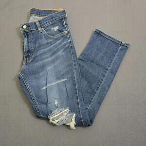 Levi's 511 Women 32X30 (31X28) Straight Leg Distressed Jeans